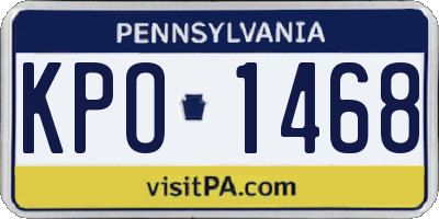 PA license plate KPO1468