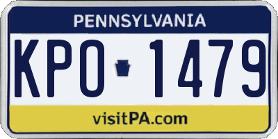 PA license plate KPO1479