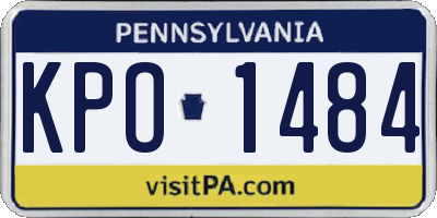 PA license plate KPO1484