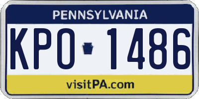 PA license plate KPO1486
