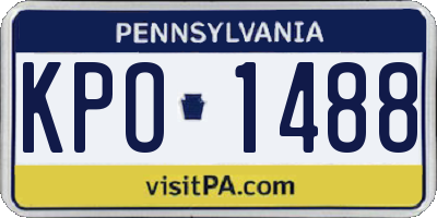 PA license plate KPO1488