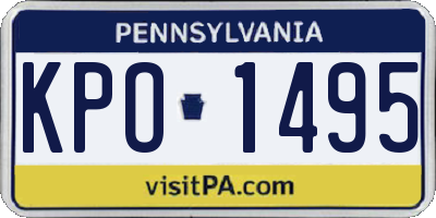 PA license plate KPO1495