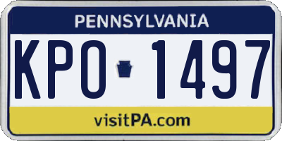 PA license plate KPO1497