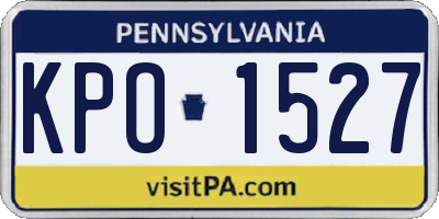 PA license plate KPO1527