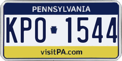 PA license plate KPO1544