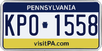 PA license plate KPO1558