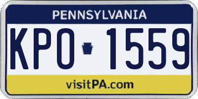 PA license plate KPO1559