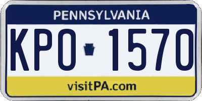 PA license plate KPO1570