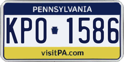 PA license plate KPO1586
