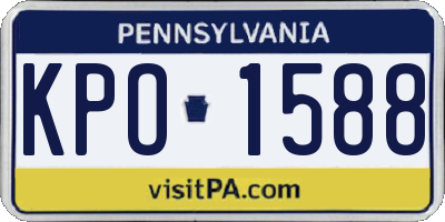 PA license plate KPO1588