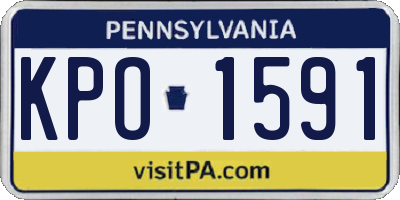PA license plate KPO1591