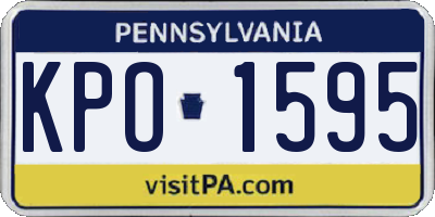 PA license plate KPO1595