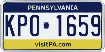 PA license plate KPO1659