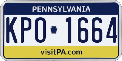PA license plate KPO1664