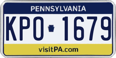 PA license plate KPO1679