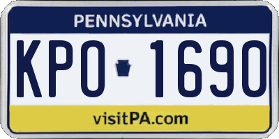 PA license plate KPO1690