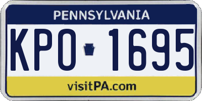 PA license plate KPO1695