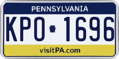 PA license plate KPO1696