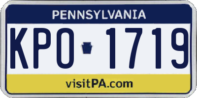 PA license plate KPO1719