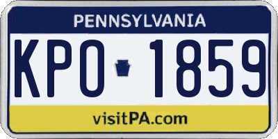 PA license plate KPO1859