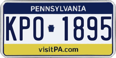 PA license plate KPO1895