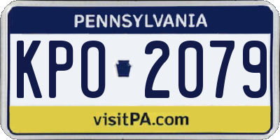 PA license plate KPO2079