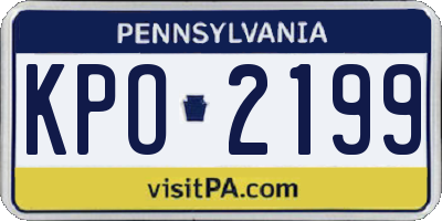 PA license plate KPO2199