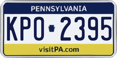 PA license plate KPO2395