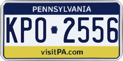 PA license plate KPO2556