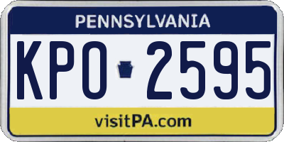 PA license plate KPO2595
