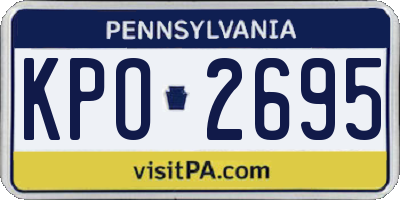 PA license plate KPO2695