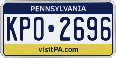 PA license plate KPO2696