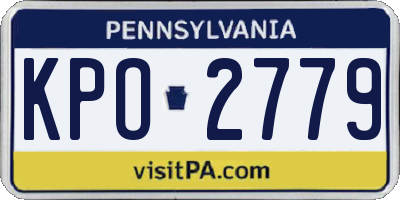 PA license plate KPO2779