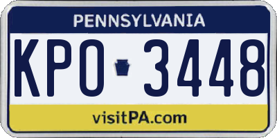 PA license plate KPO3448