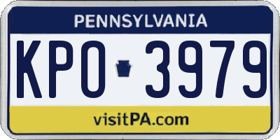 PA license plate KPO3979