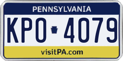 PA license plate KPO4079
