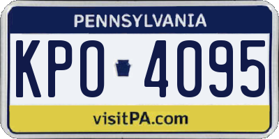 PA license plate KPO4095