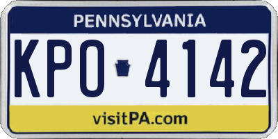 PA license plate KPO4142