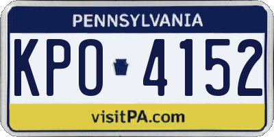 PA license plate KPO4152