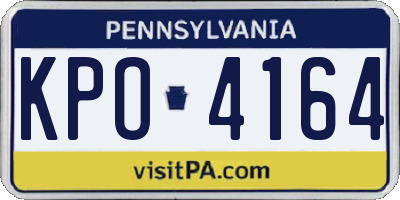 PA license plate KPO4164