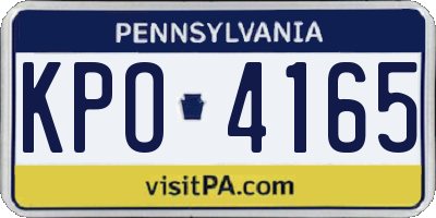 PA license plate KPO4165