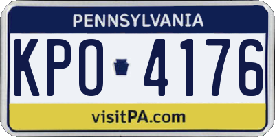 PA license plate KPO4176