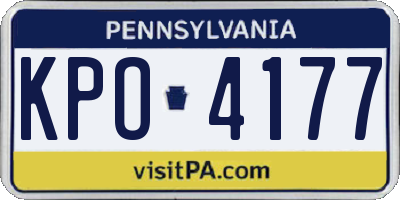 PA license plate KPO4177