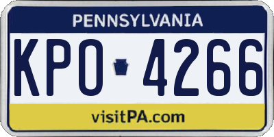 PA license plate KPO4266