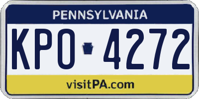 PA license plate KPO4272