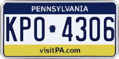PA license plate KPO4306