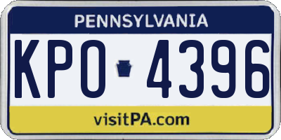 PA license plate KPO4396