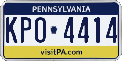 PA license plate KPO4414