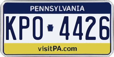 PA license plate KPO4426