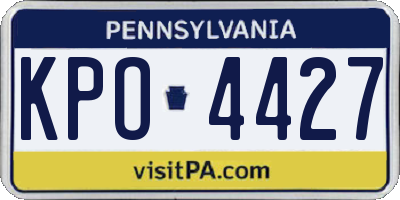 PA license plate KPO4427
